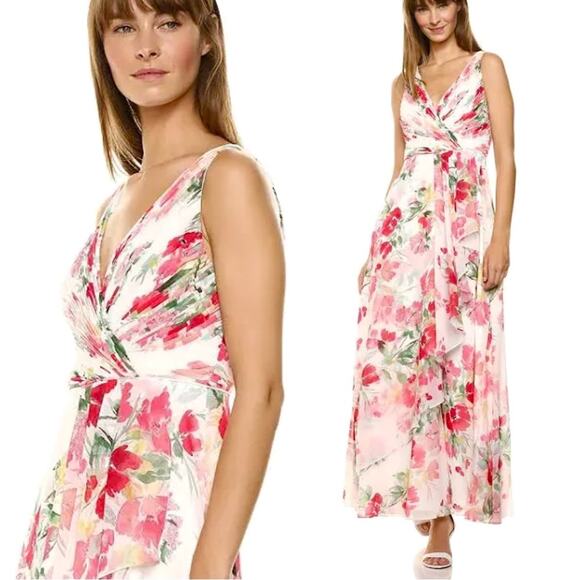 Calvin Klein Floral Maxi Dress Size 10 - Picture 3 of 7